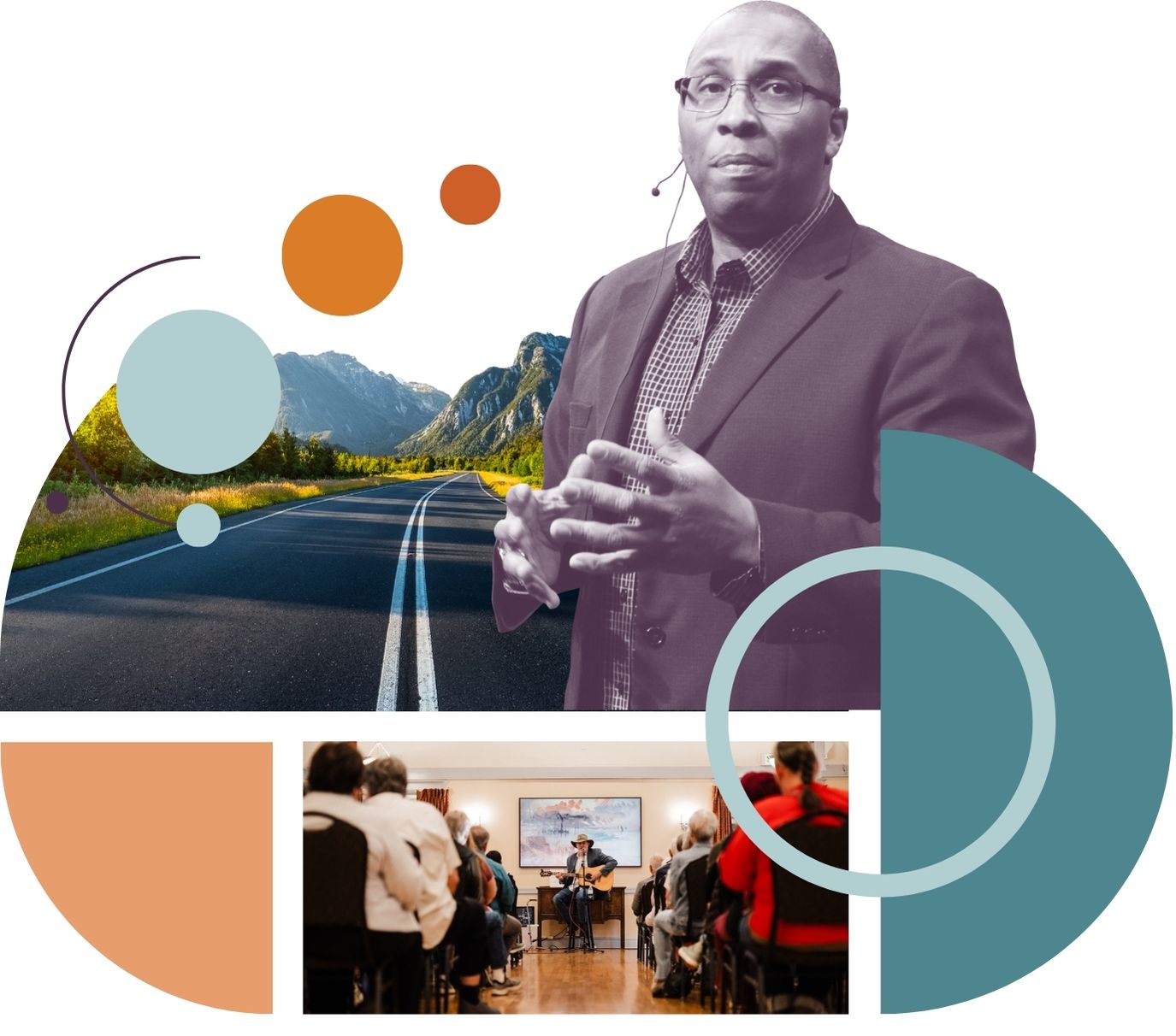 collage of current speakers