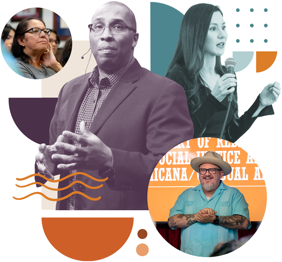 collage of current speakers